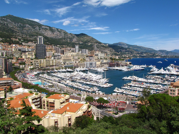 Вид на побережье Монако