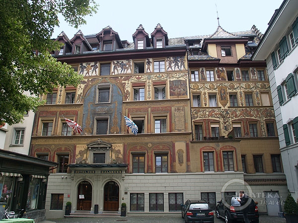 Hotel des Balances в центре Старого города, Люцерн