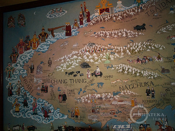 Часть карты Тибета, Norbulingka