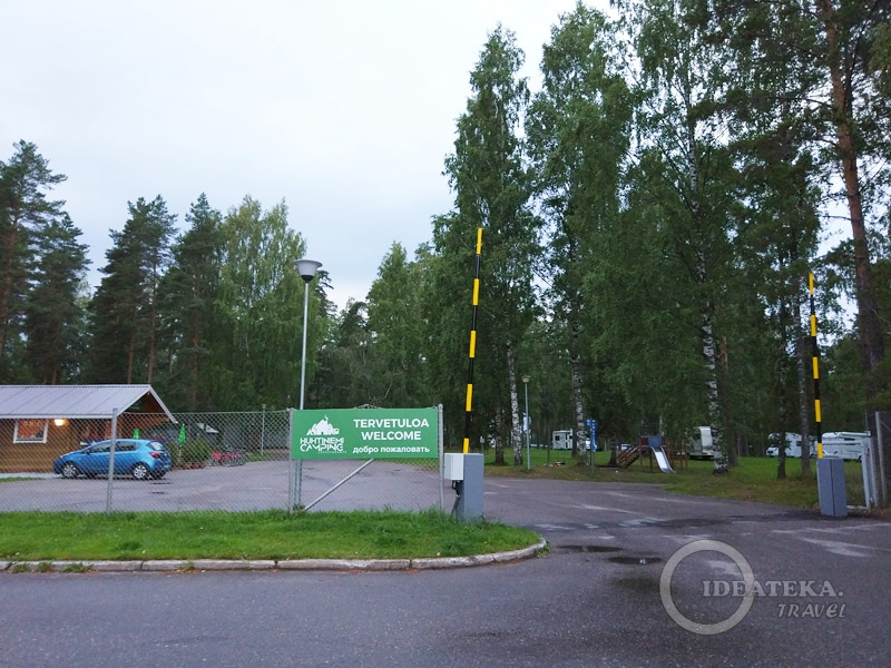 Въезд на территорию Huhtiniemi Camping