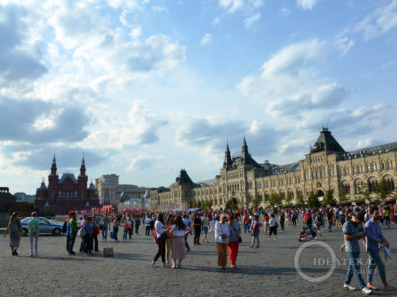 Красная площадь в Москве во время ЧМ-2018